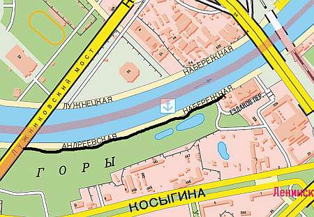 Карта. Дорога до Андреевского монастыря