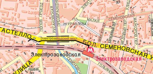 Карта. Дорога до Загородного царского дворца Елизаветы Петровны