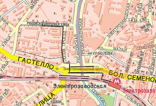 Карта. Дорога до больницы святого Владимира