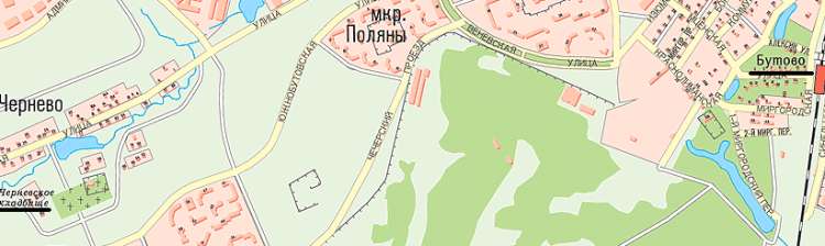 Карта. Дорога до храма Рождества Христова в Чернево