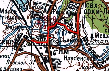 Карта. Дорога до церкви Флора и Лавра в селе Ям