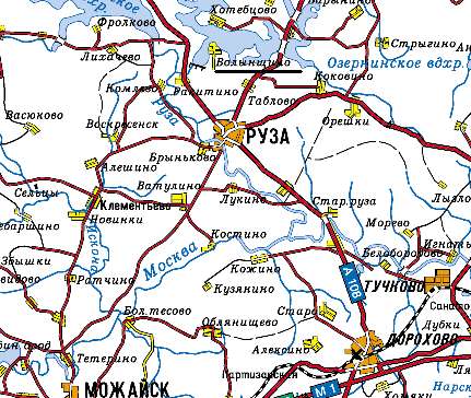 Карта. Дорога до усадьбы Волынщино (Полуэктово)