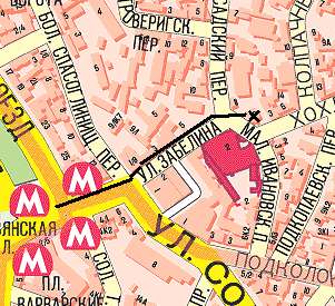 Карта. Дорога до церкви Владимира в Старых Садах